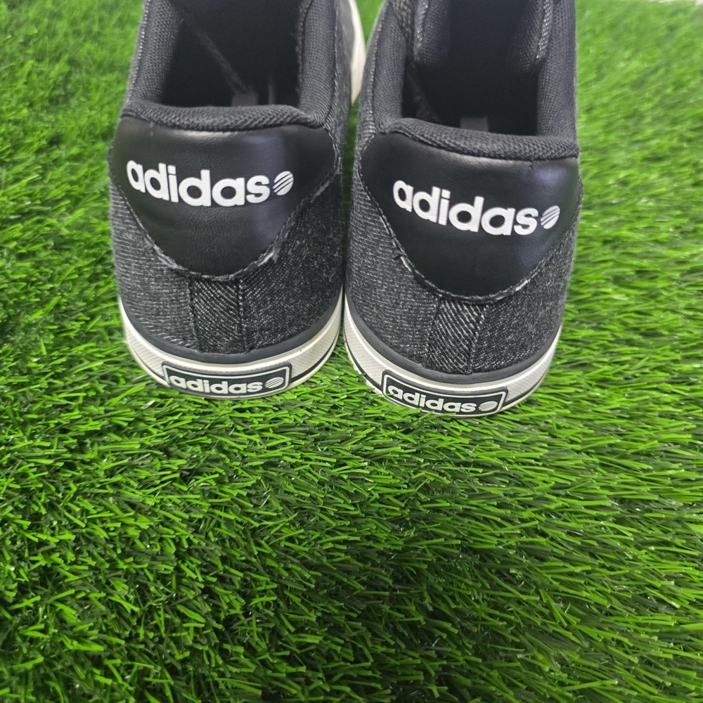 Adidas Neo Shoes Mens Size 12 Black Denim Ortholite Comfort Foam Sneakers Casual - Picture 3 of 13